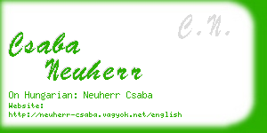 csaba neuherr business card